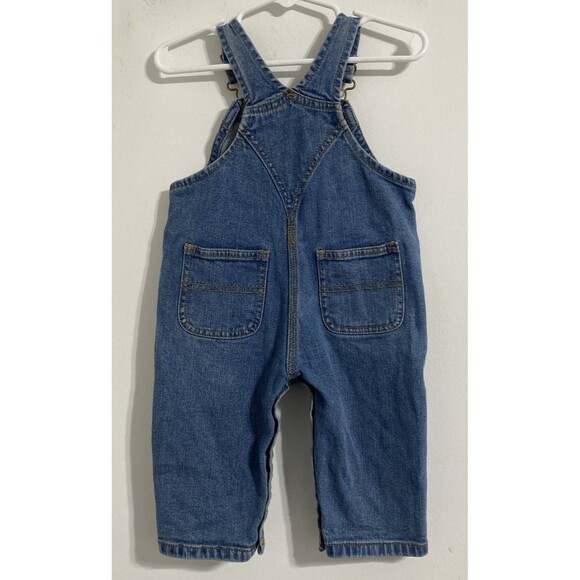 Carhartt Overalls Baby Infant 9 Months Blue Denim Bib Adjustable Strap Snap Leg - Picture 5 of 11